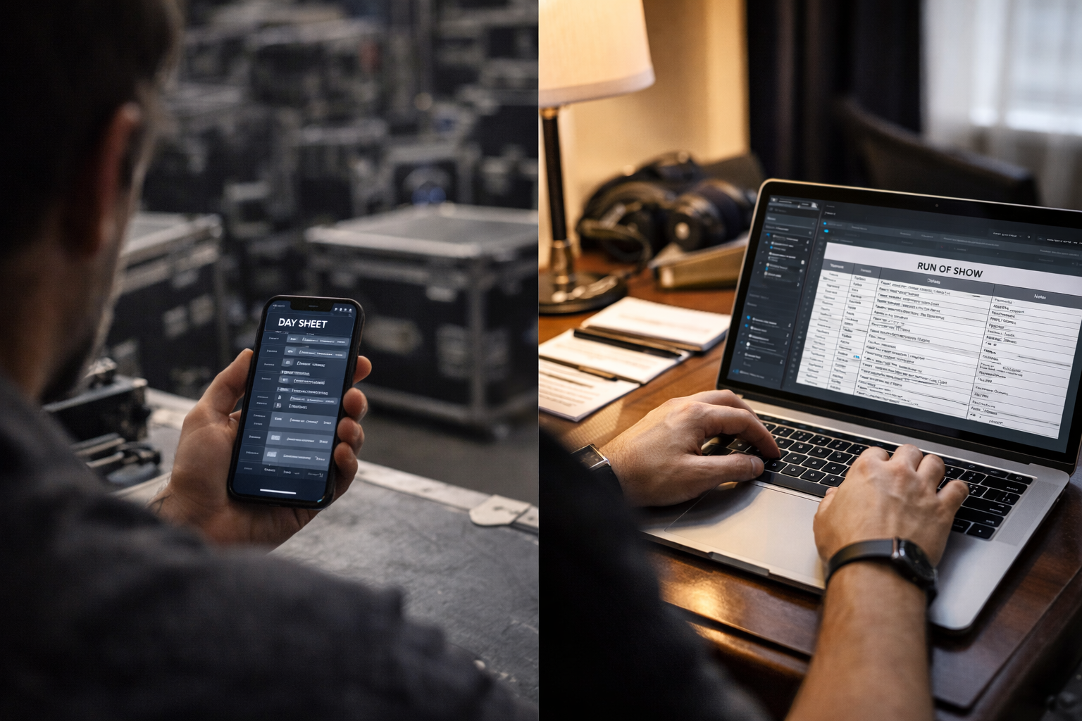 Tour and event documentation, schedules, and operational planning materials